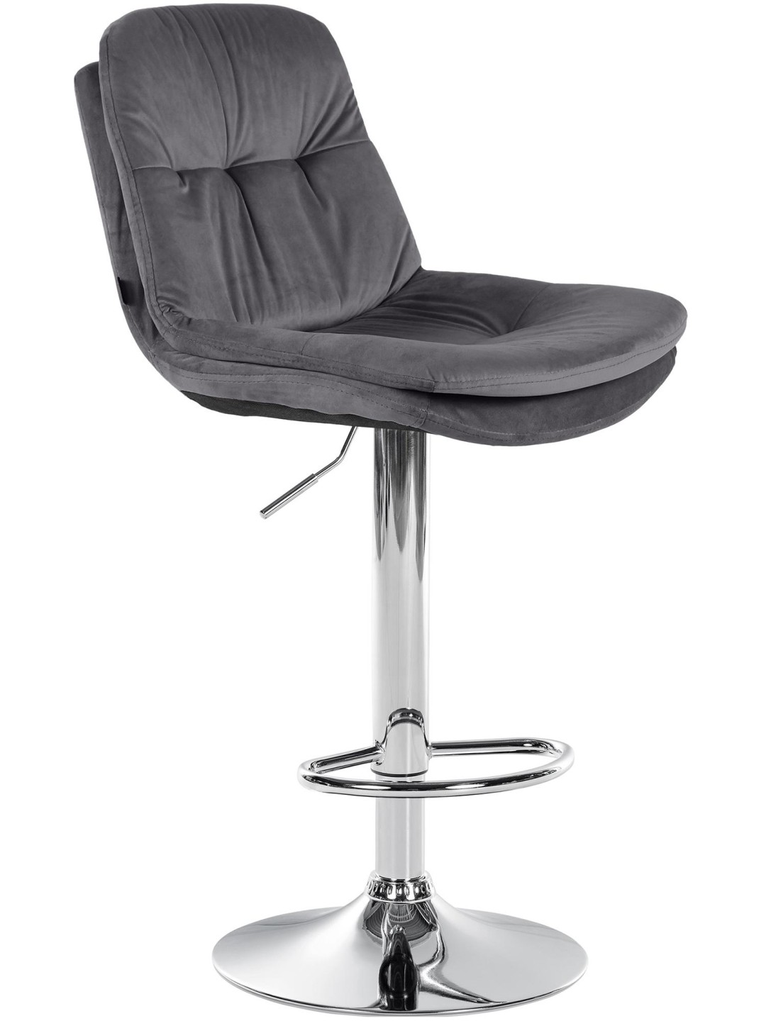 Barstol Laurel Velvet Chrome, mørkegrå