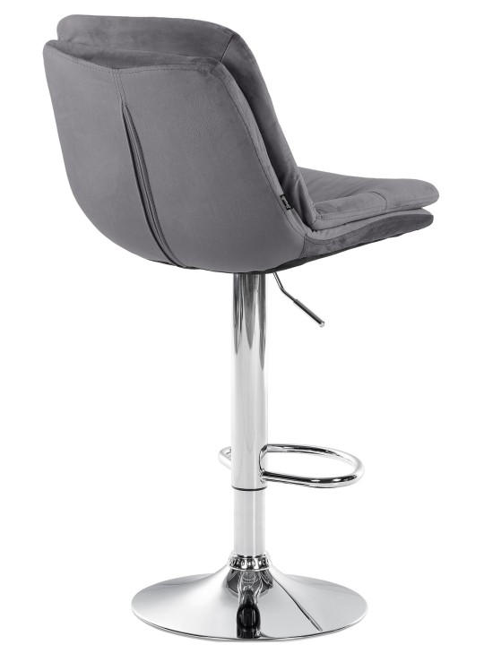 Barstol Laurel Velvet Chrome, mørkegrå