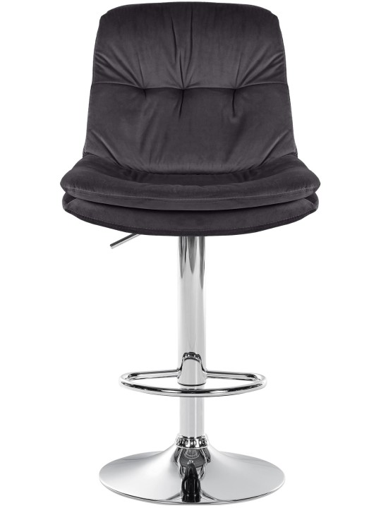 Barstol Laurel Velvet Chrome, sort