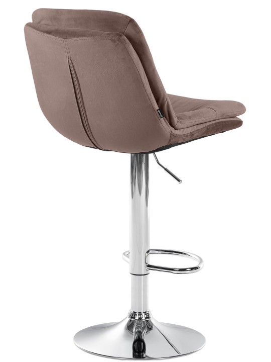 Barstol Laurel Velvet Chrome, brun