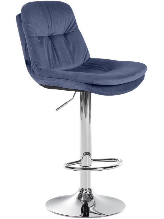 Barstol Laurel Velvet Chrome, blå