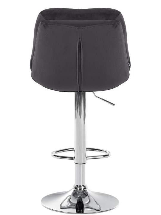Barstol Laurel Velvet Chrome, sort