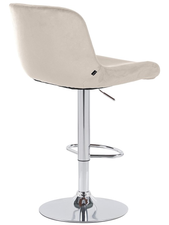 Barstol Solon krom fløjl, creme Barstol Solon krom fløjl, creme