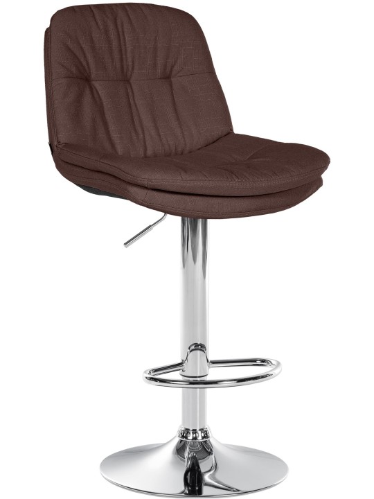 Barstol Laurel stof krom, brun