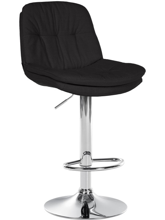 Barstol Laurel stof krom, sort
