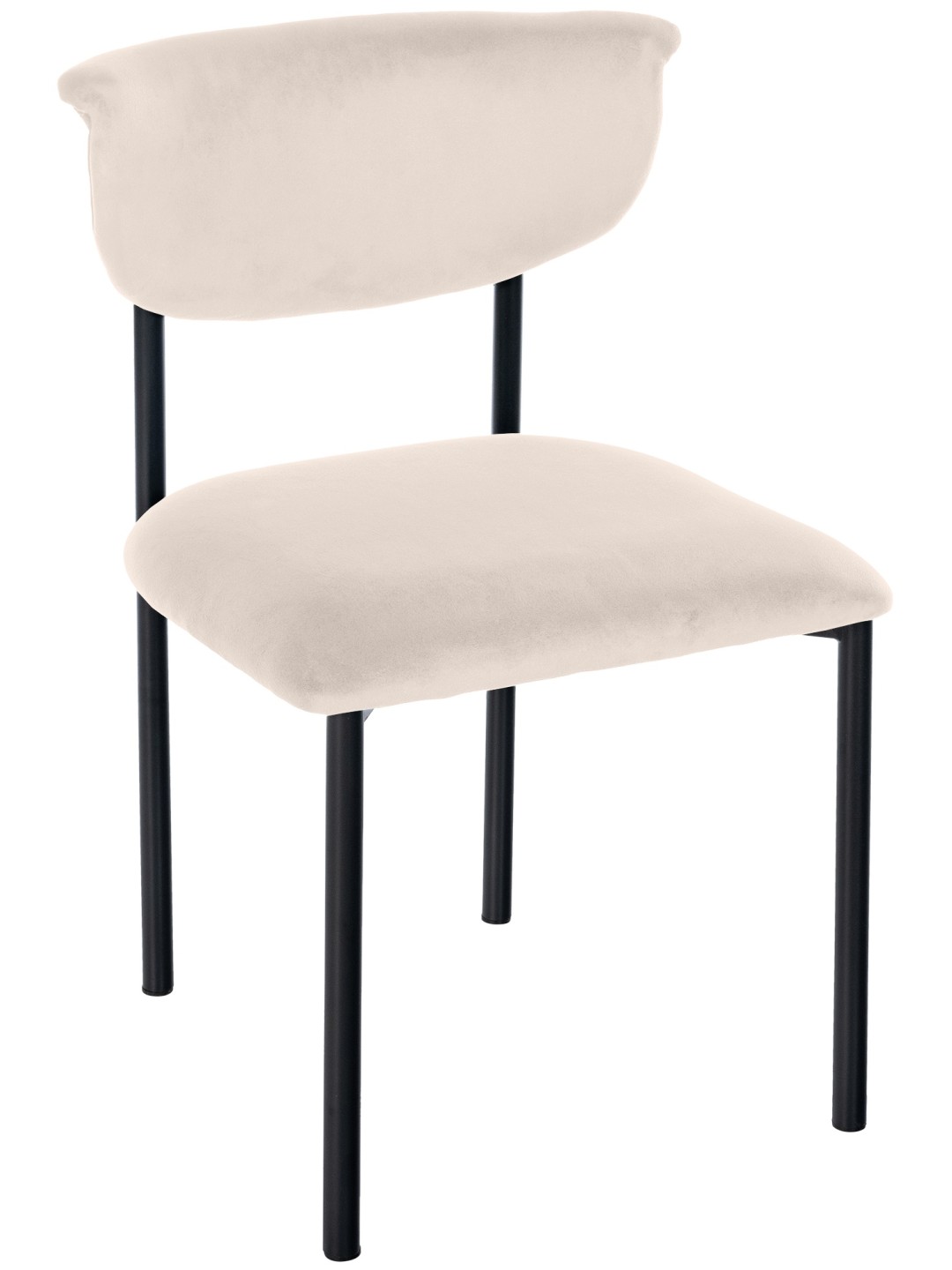 Besøgsstol Gambell fløjl, creme