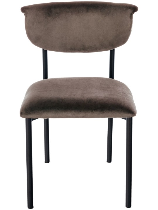 Besøgsstol Gambell fløjl, brun