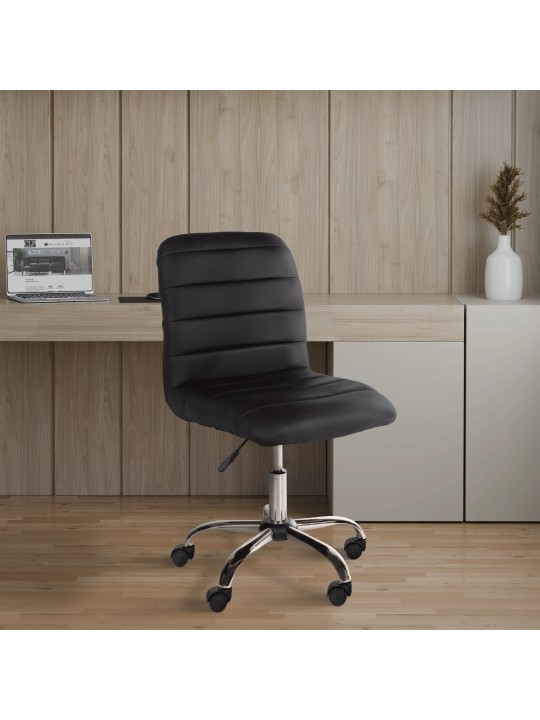 Arbejdsskammel Rød imiteret læder, brun