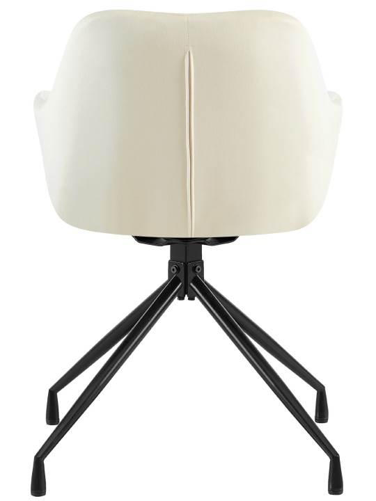 Sæt med 2 spisestuestole Welby velvet, creme