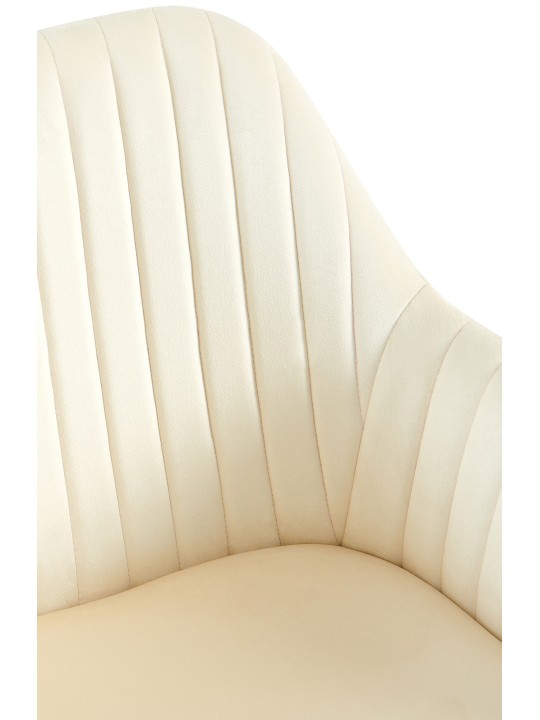 Sæt med 2 spisestuestole Welby velvet, creme