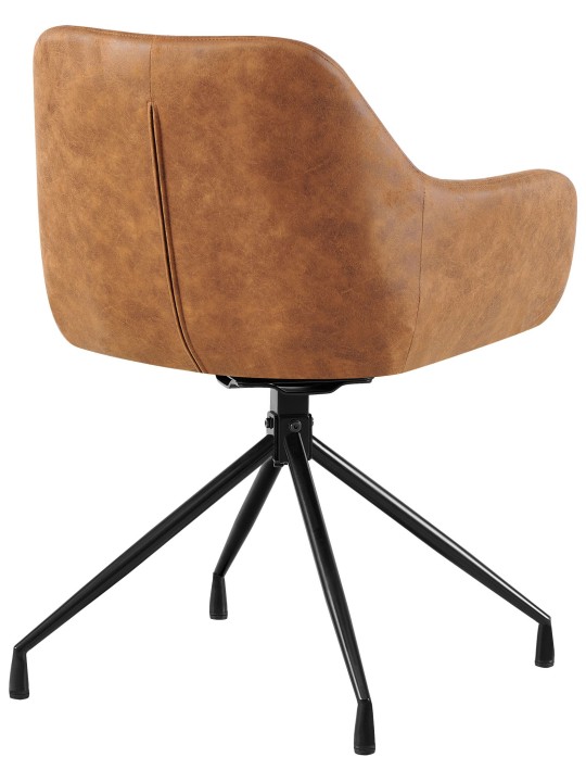 Sæt med 2 spisestuestole Welby Vintage, lysebrun