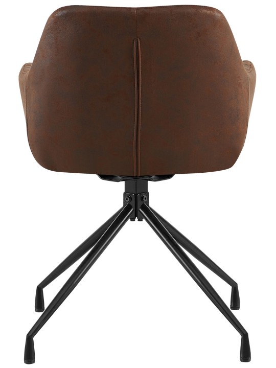 Sæt med 2 spisestuestole Welby Vintage, mørkebrun