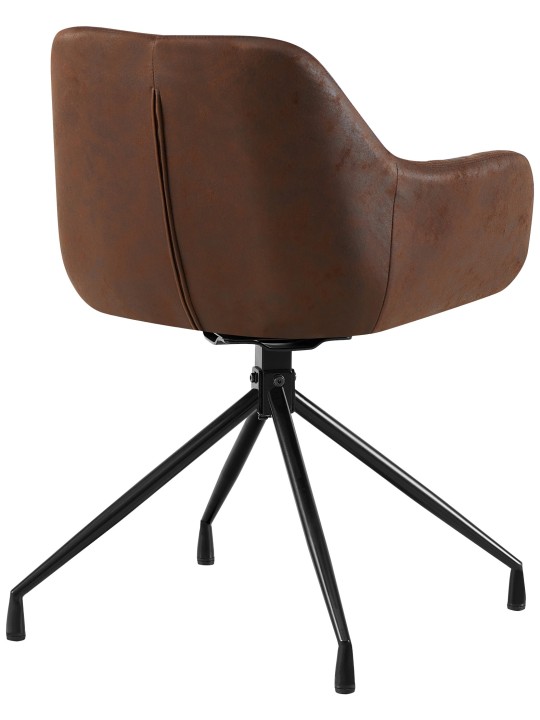 Sæt med 2 spisestuestole Welby Vintage, mørkebrun