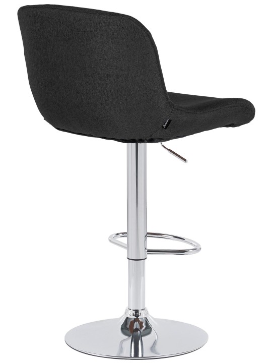 Sæt med 2 barstole Solon kromstof, sort