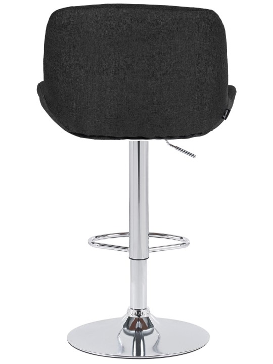 Sæt med 2 barstole Solon kromstof, sort