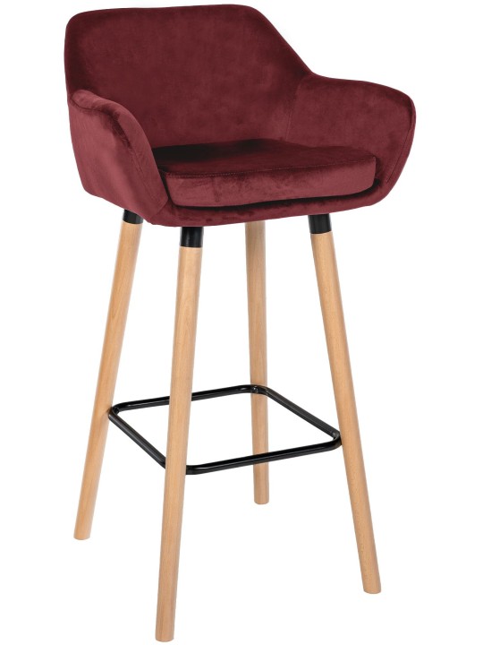 Barstol Grant velvet, rød Barstol Grant velvet, rød
