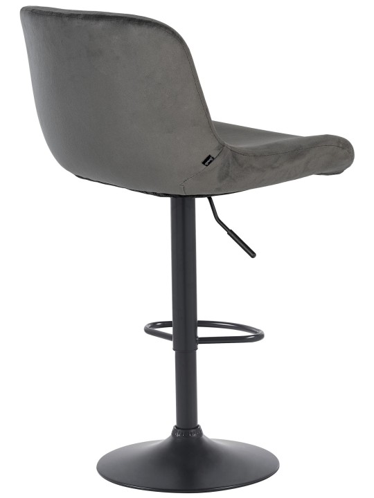Sæt med 2 barstole Solon velvet, mørkegrå