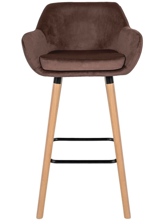 Barstol Grant velvet, kaffe