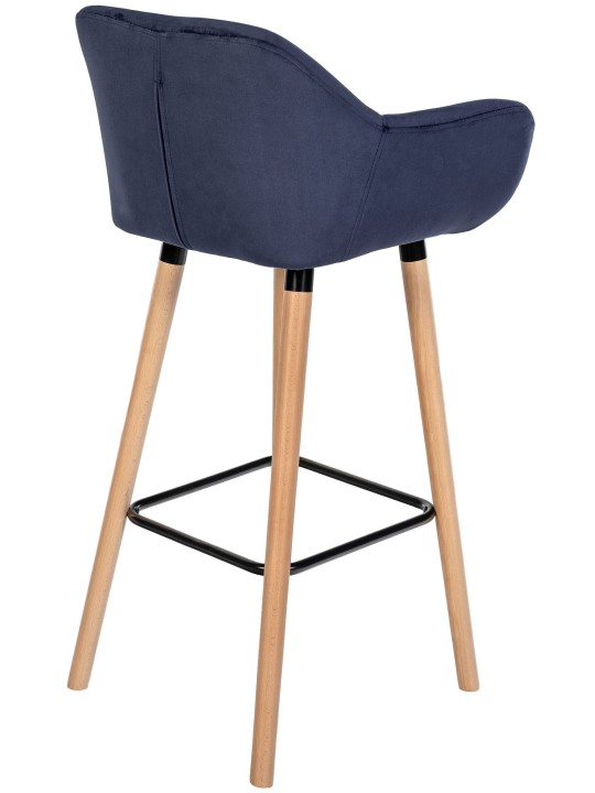 Sæt med 2 barstole Grant velvet, mørkeblå Sæt med 2 barstole Grant velvet, mørkeblå