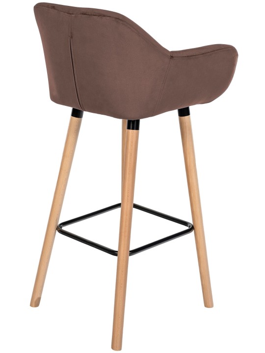 Sæt med 2 barstole Grant velvet, kaffe Sæt med 2 barstole Grant velvet, kaffe