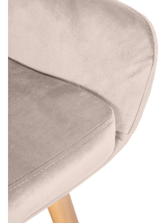 Sæt med 2 barstole Grant velvet, creme Sæt med 2 barstole Grant velvet, creme