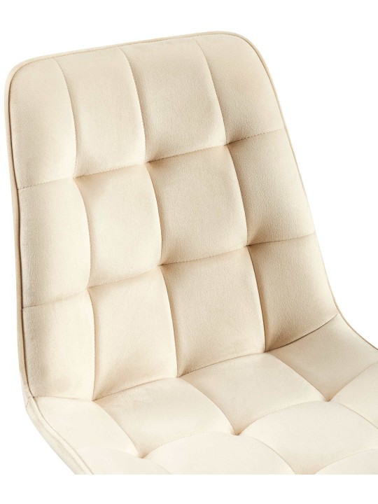 Sæt med 2 spisestuestole Gifford velvet, creme