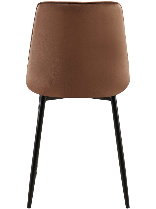 Sæt med 2 spisestuestole Gifford velvet, brun