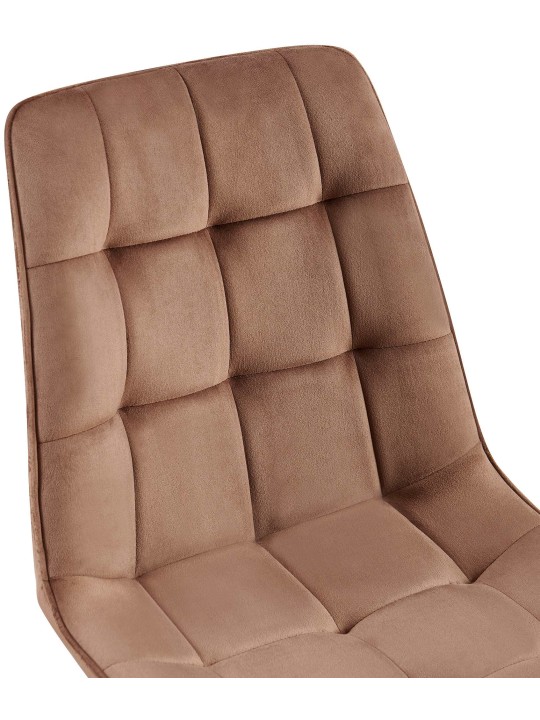 Sæt med 2 spisestuestole Gifford velvet, brun