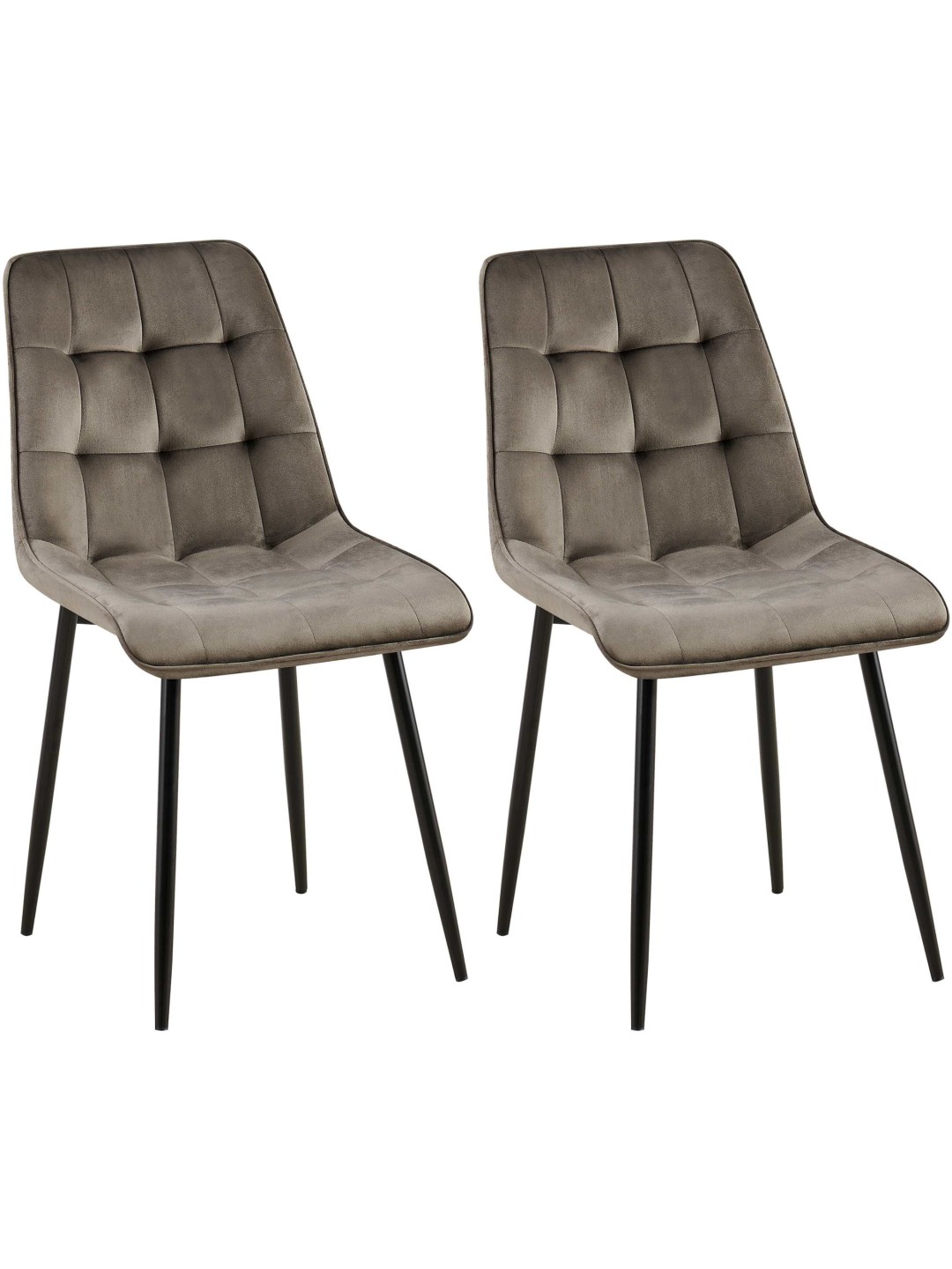 Sæt med 2 spisestuestole Gifford velvet, antracit
