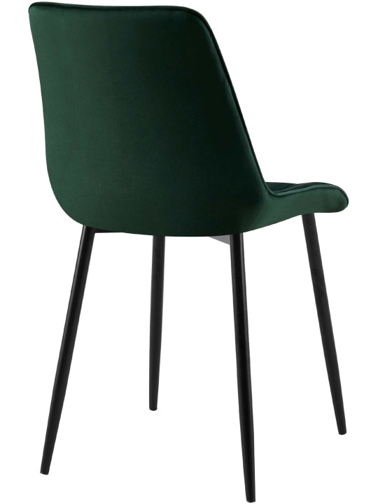 Sæt med 2 spisestuestole Gifford velvet, grøn
