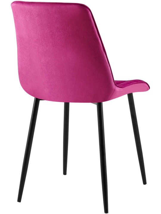 Sæt med 2 spisestuestole Gifford velvet, lilla