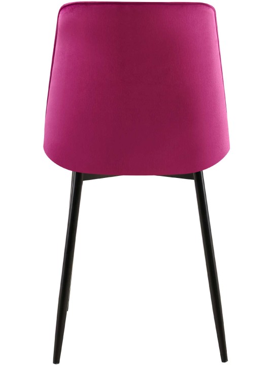 Sæt med 2 spisestuestole Gifford velvet, lilla