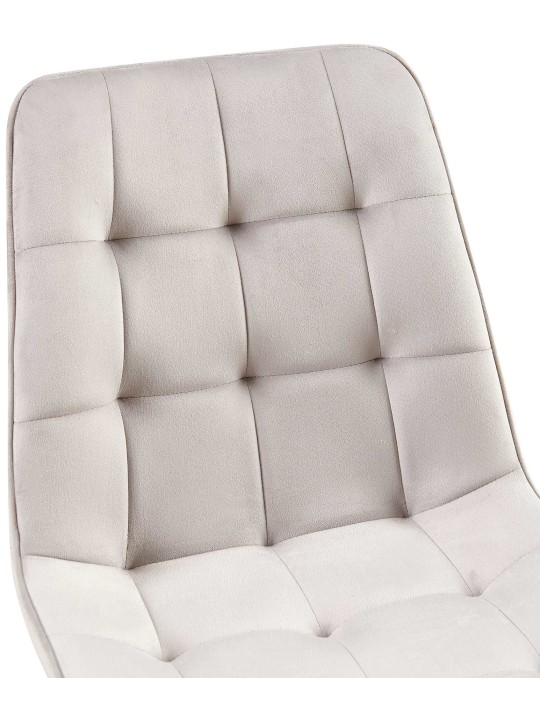Sæt med 2 spisestuestole Gifford velvet, grå