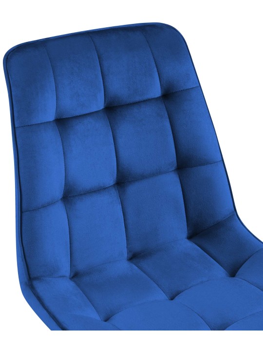 Sæt med 2 spisestuestole Gifford velvet, mørkeblå