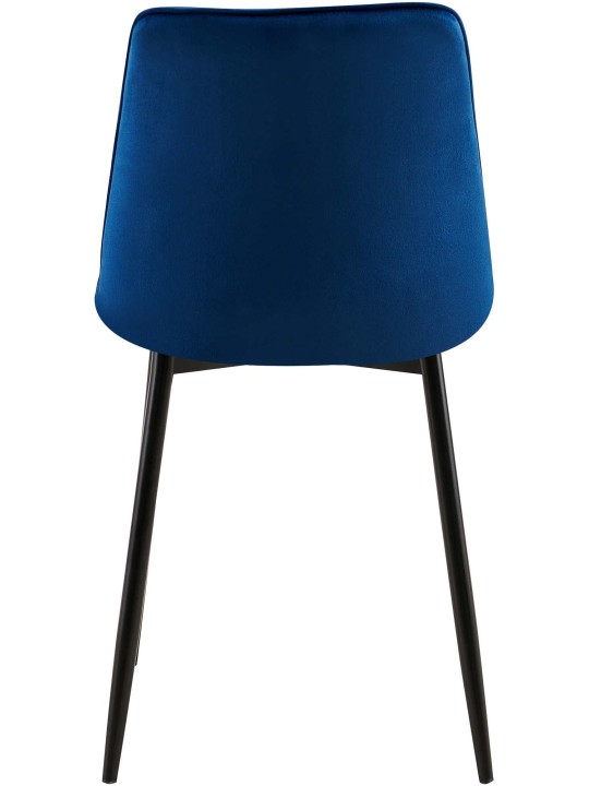 Sæt med 2 spisestuestole Gifford velvet, mørkeblå