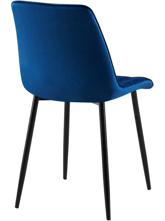Sæt med 2 spisestuestole Gifford velvet, mørkeblå