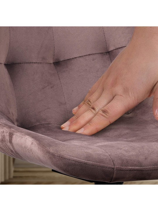Sæt med 2 spisestuestole Merna velvet, brun