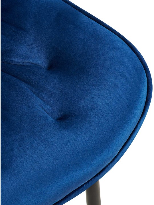 Sæt med 2 spisestuestole Wallace velvet, blå