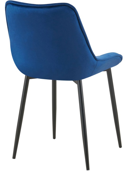 Sæt med 2 spisestuestole Wallace velvet, blå