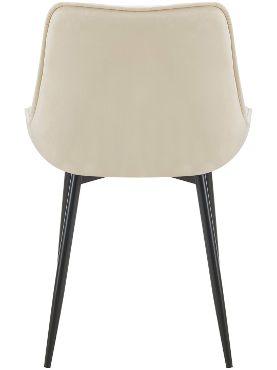 Sæt med 2 spisestuestole Wallace velvet, creme