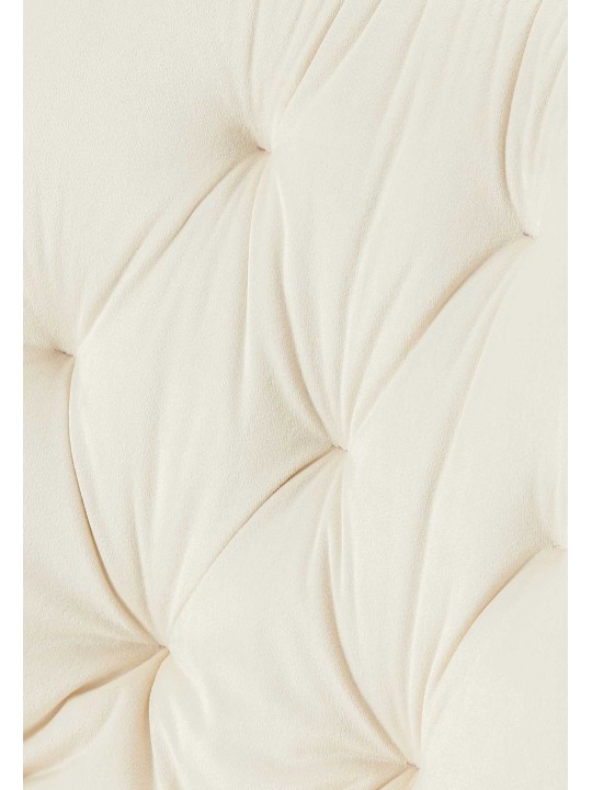 Sæt med 2 spisestuestole Wallace velvet, creme