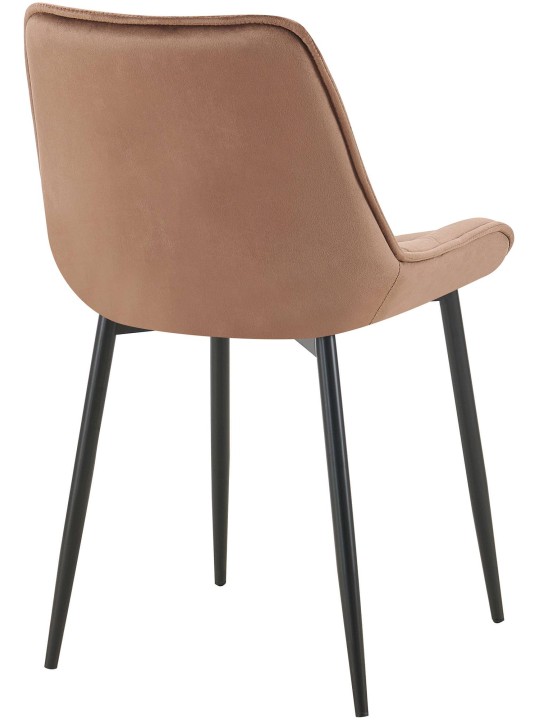 Sæt med 2 spisestuestole Wallace velvet, brun