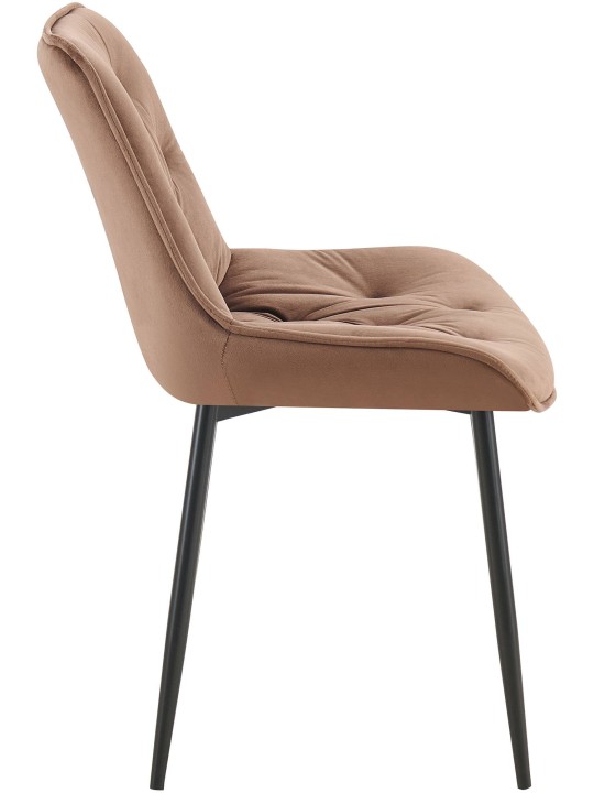 Sæt med 2 spisestuestole Wallace velvet, brun