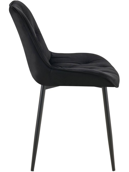 Sæt med 2 spisestuestole Wallace velvet, sort