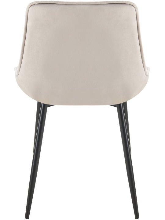 Sæt med 2 spisestuestole Wallace velvet, grå