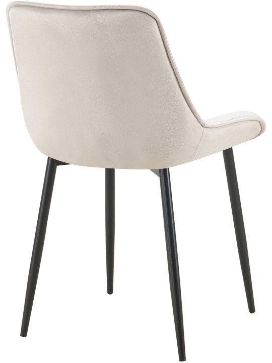 Sæt med 2 spisestuestole Wallace velvet, grå