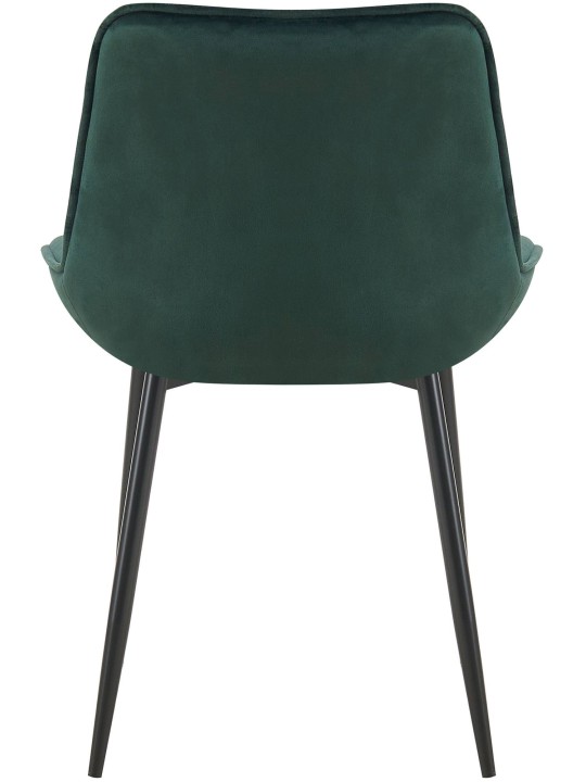Sæt med 2 spisestuestole Wallace velvet, grøn