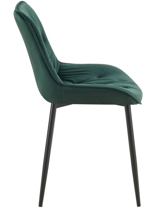 Sæt med 2 spisestuestole Wallace velvet, grøn
