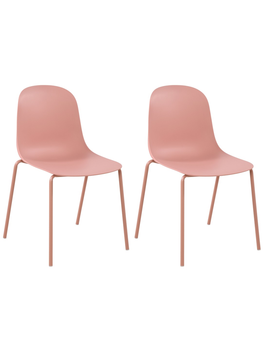 Sæt med 2 stole Hardin, pink
