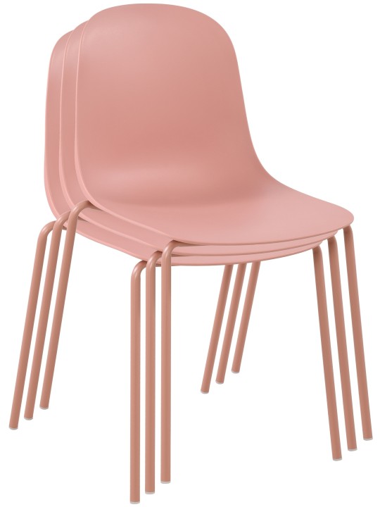 Sæt med 2 stole Hardin, pink